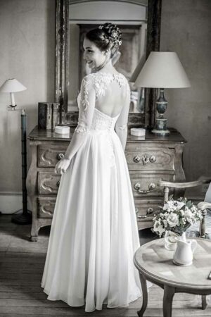 Robe de mariée sur mesure Christelle par Alina Marti Paris