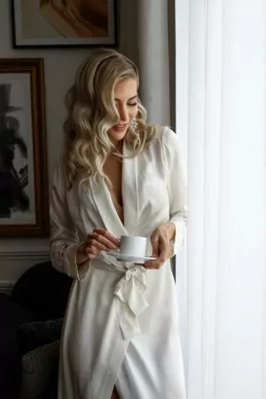 Robe de chambre sur mesure par Alina Marti Paris
